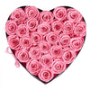 VEVOR Forever Flowers, 27 Preserved Roses in a Heart Shape Box, Eternal Flowers Immortal Bouquet Birthday Present for Women Her Wife Mothers, Anniversary, Valentine's Day,Christmas, Pink
