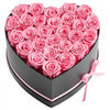 VEVOR Forever Flowers, 27 Preserved Roses in a Heart Shape Box, Eternal Flowers Immortal Bouquet Birthday Present for Women Her Wife Mothers, Anniversary, Valentine's Day,Christmas, Pink