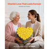 VEVOR Forever Flowers, 27 Preserved Roses in a Heart Shape Box, Eternal Flowers Immortal Bouquet Birthday Present for Women Her Wife Mothers, Anniversary, Valentine's Day,Christmas, Yellow