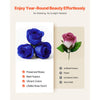 VEVOR Forever Flowers, 27 Preserved Roses in a Heart Shape Box, Eternal Flowers Immortal Bouquet Birthday Present for Women Her Wife Mothers, Anniversary, Valentine's Day,Christmas, Royal Blue