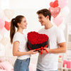 VEVOR Forever Flowers, 50 Preserved Roses in a Heart Shape Box, Eternal Flowers Immortal Bouquet Birthday Present for Delivery Prime Women Her Wife Mothers, Anniversary, Valentine's Day,Christmas, Red