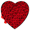 VEVOR Forever Flowers, 50 Preserved Roses in a Heart Shape Box, Eternal Flowers Immortal Bouquet Birthday Present for Delivery Prime Women Her Wife Mothers, Anniversary, Valentine's Day,Christmas, Red