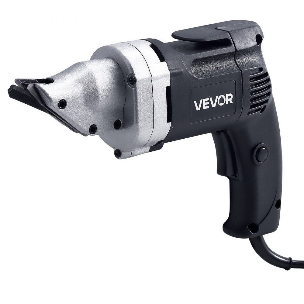 VEVOR Electric Metal Shear, 4.0-Amp Corded Sheet Metal Cutter with 360-Degree Swivel Head, Variable Speed, Continuous Cutting, Clean Cut for 18GA Galvanized Steel, 20 GA Stainless Steel, 2500 SPM