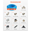 VEVOR Air Compressor Line Kit, 100FT x 3/4", HDPE-Aluminum Compressed Air Piping System, Leak-Proof, Pressure-Resistant & Easy-to-Install, Compressed Air Line Tubing Kit for Garages Workshops, Blue