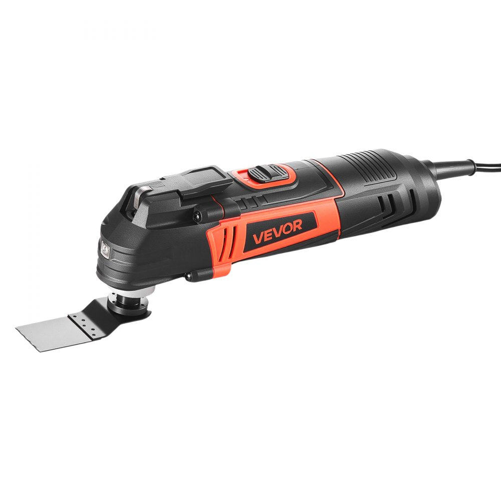 VEVOR Multitool Oscillating Tool, 3Amps Corded Oscillating Multi Tool with 6 Variable Speeds 15000 - 22000 OPM, 3.2° Oscillating Angle, 13PCS Saw Accessories, LED Work Light & Tool Bag
