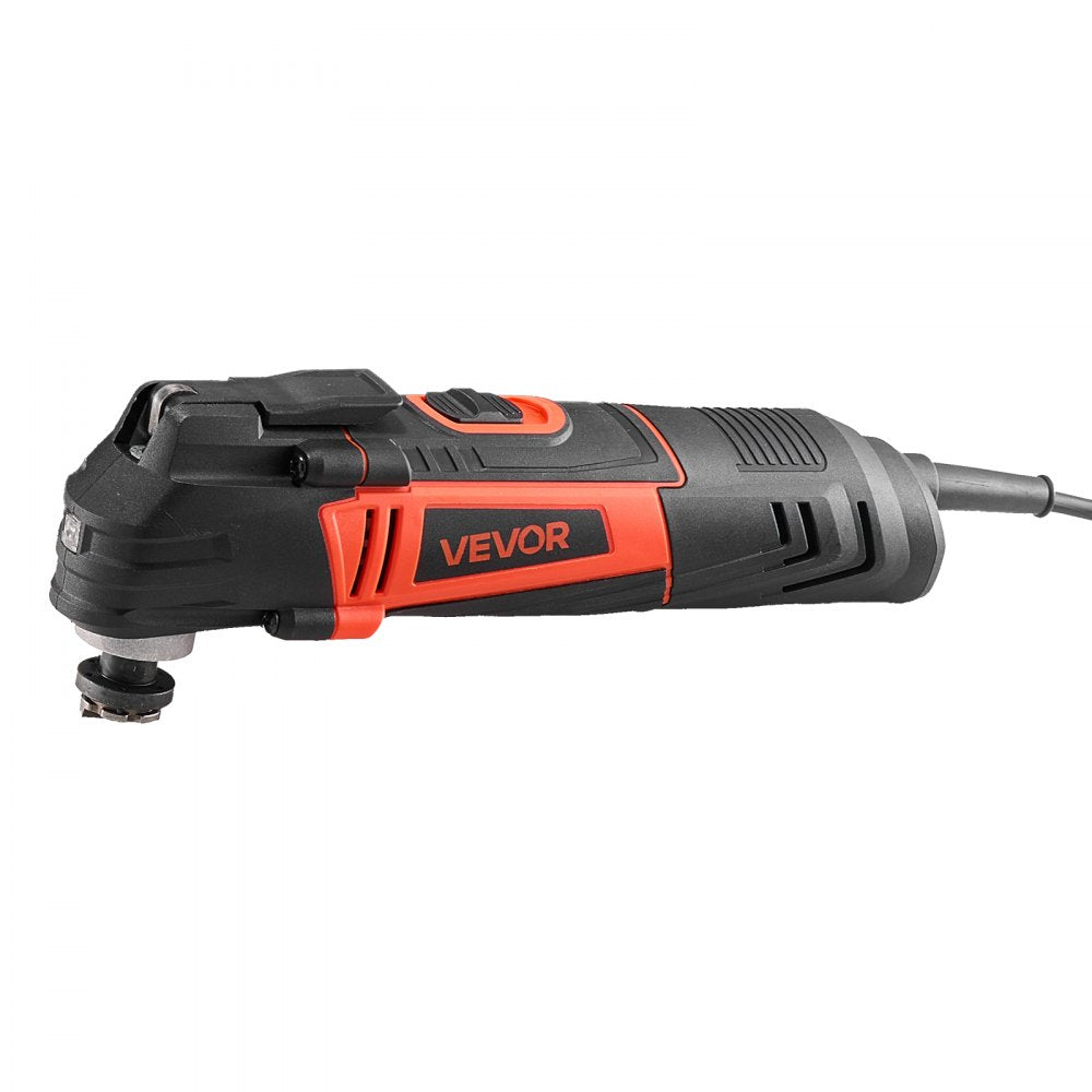 VEVOR Multitool Oscillating Tool, 4Amps Electric Oscillating Multi Tool Corded with 6 Variable Speeds 7000 - 19000 OPM, 3.2° Oscillating Angle, 13PCS Saw Accessories, LED Work Light & Tool Bag