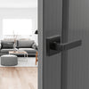 VEVOR Privacy Door Handle, 10 Pack Matte Black Door Lever, Left or Right Handing Reversible Lever with Keyless Lock, 45° Rotation to Open, Universal Square Interior for Bedroom and Bathroom Doors