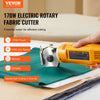 VEVOR Fabric Cutter, 170W Electric Rotary Fabric Cutting Machine, 1" Cutting Thickness, Octagonal Knife, with Replacement Blade and Sharpening Stones, for Multi-Layer Cloth Fabric Leather