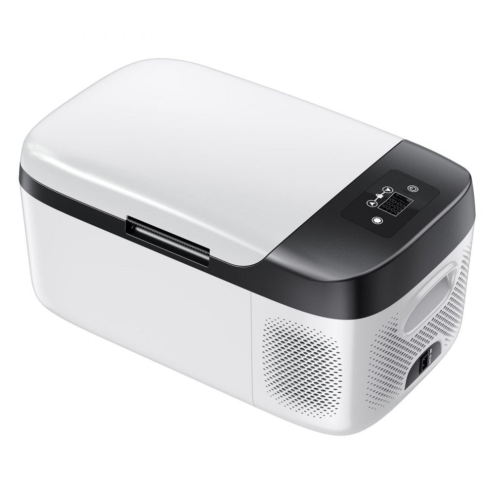 VEVOR Car Refrigerator, DC 12/24V AC100-240V Compressor Electric Cooler, -4°F to 68°F Car Fridge with APP Control, 16 QT Cars Freezer for RVs, Campsites, Boats, Camping, Fishing, 60W Portable Freezer