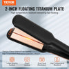 VEVOR Titanium Hair Straightener, 2-inch - Features Infrared, Negative Ions, Dual Voltage (110V/240V), LCD Screen & 11 Temperature Settings, Ideal for Salon, Home & Travel