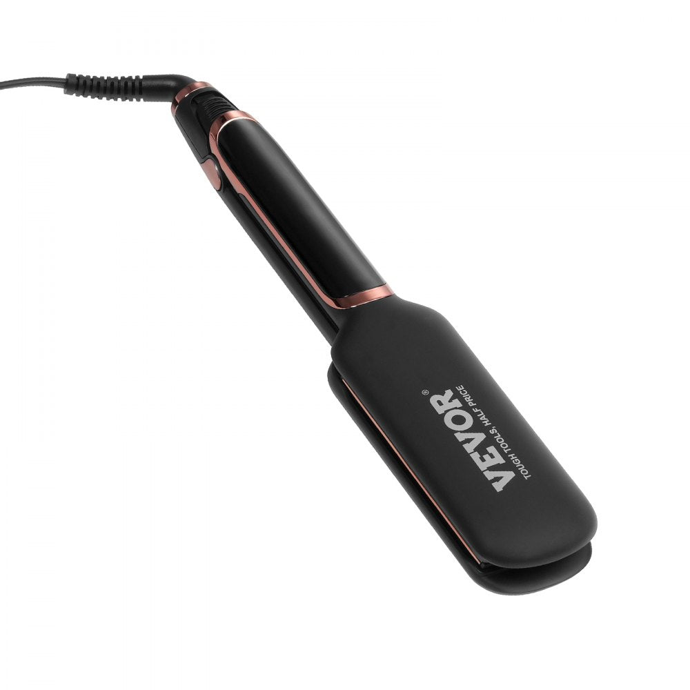 VEVOR Titanium Hair Straightener, 2-inch - Features Infrared, Negative Ions, Dual Voltage (110V/240V), LCD Screen & 11 Temperature Settings, Ideal for Salon, Home & Travel