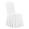 VEVOR 30 Pcs White Chair Covers, Polyester Spandex Chair Cover, Stretch Slipcovers for Wedding Party Dining Banquet Flat-Front Chair Covers, Fits Chair Measures up to 20.08 x 17.72 x 37.4 inch