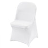 VEVOR Stretch Spandex Folding Chair Covers, Universal Fitted Chair Cover, Removable Washable Protective Slipcovers, for Wedding, Holiday, Banquet, Party, Celebration, Dining (50PCS White)