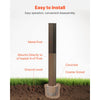 VEVOR Mailbox Post, 43 x 4 x 4 Inches, Steel In-Ground Mounting Mail Box Stand with Powder Coating Surface, Heavy Duty Metal Post Sleeve Kit for Outside Curbside Residential Use, Easy Install, Bronze