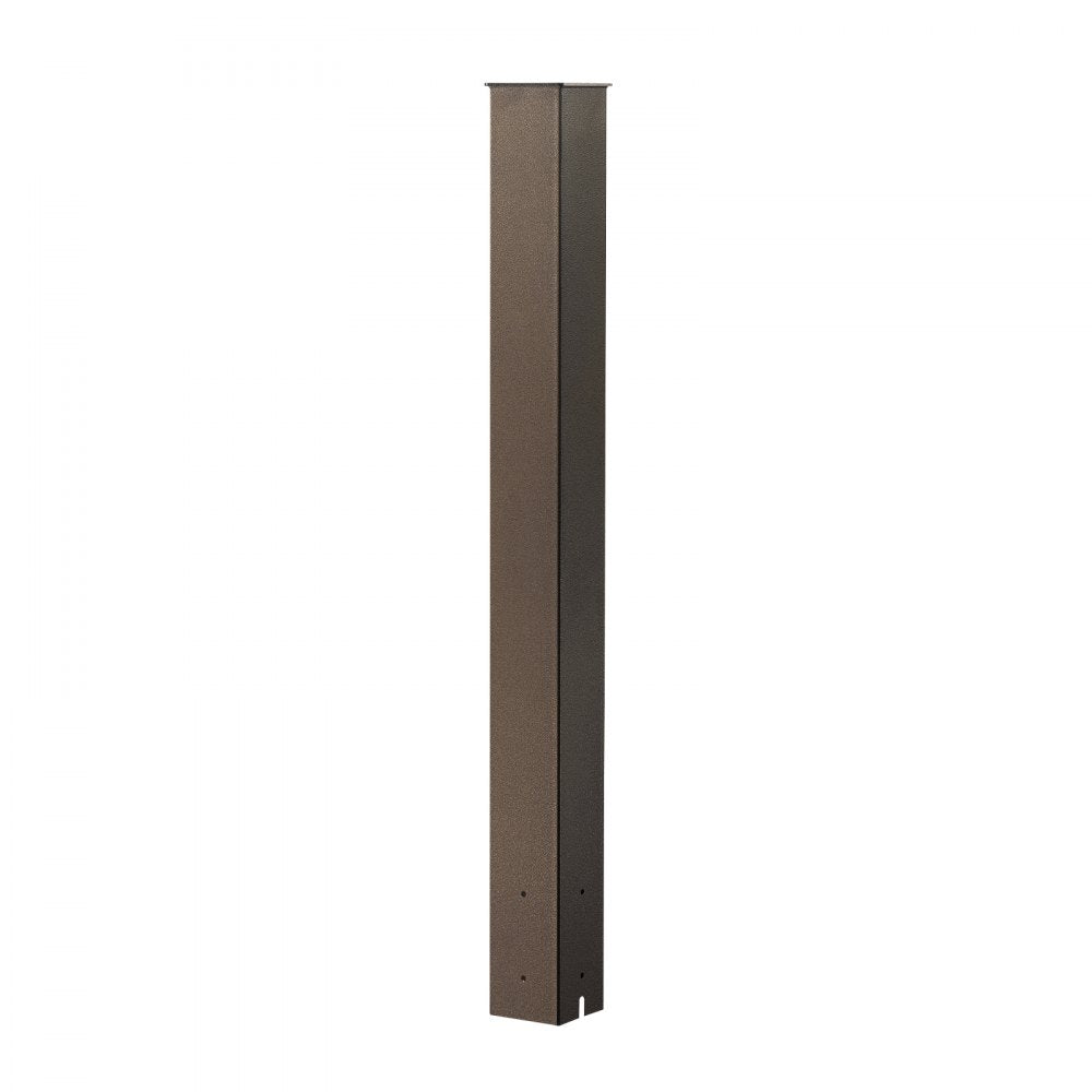 VEVOR Mailbox Post, 43 x 4 x 4 Inches, Steel In-Ground Mounting Mail Box Stand with Powder Coating Surface, Heavy Duty Metal Post Sleeve Kit for Outside Curbside Residential Use, Easy Install, Bronze