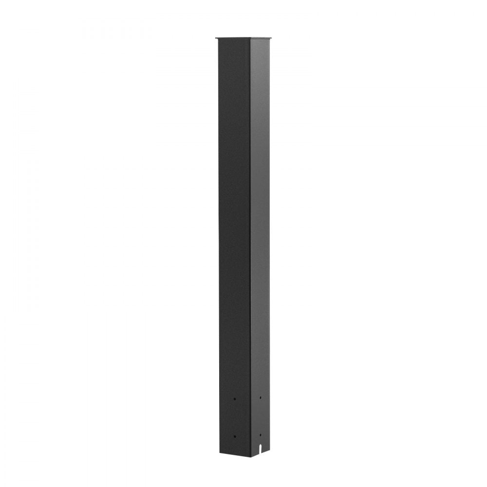 VEVOR Mailbox Post, 43 x 4 x 4 Inches, Steel In-Ground Mounting Mail Box Stand with Powder Coating Surface, Heavy Duty Metal Post Sleeve Kit for Outside Curbside Residential Use, Easy Install, Black