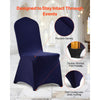 VEVOR 50 Pcs Navy Blue Chair Covers, Polyester Spandex Chair Cover, Stretch Slipcovers for Wedding Party Dining Banquet Flat-Front Chair Covers, Fits Chair Measures up to 20.08 x 17.72 x 37.4 inch