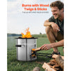 VEVOR Camping Rocket Stove, Wood Burning Portable Rocket Stove with Carrying Bag for Backpacking, Stainless Steel, Single Door, Burn Wood, Twigs or Sticks for Outdoor Cooking, Backyard, Camp Cooking