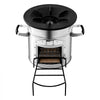 VEVOR Camping Rocket Stove, Wood Burning Portable Rocket Stove with Carrying Bag for Backpacking, Stainless Steel, Single Door, Burn Wood, Twigs or Sticks for Outdoor Cooking, Backyard, Camp Cooking