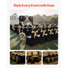 VEVOR 100 Pcs Black Chair Covers, Polyester Spandex Chair Cover, Stretch Slipcovers for Wedding Party Dining Banquet Flat-Front Chair Covers, Fits Chair Measures up to 20.08 x 17.72 x 37.4 inch
