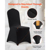 VEVOR 100 Pcs Black Chair Covers, Polyester Spandex Chair Cover, Stretch Slipcovers for Wedding Party Dining Banquet Flat-Front Chair Covers, Fits Chair Measures up to 20.08 x 17.72 x 37.4 inch