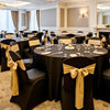 VEVOR 100 Pcs Black Chair Covers, Polyester Spandex Chair Cover, Stretch Slipcovers for Wedding Party Dining Banquet Flat-Front Chair Covers, Fits Chair Measures up to 20.08 x 17.72 x 37.4 inch