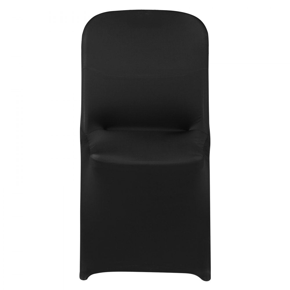 VEVOR 30 Pcs Black Chair Covers, Polyester Spandex Chair Cover, Stretch Slipcovers for Wedding Party Dining Banquet Flat-Front Chair Covers, Fits Chair Measures up to 18.11 x 19.69 x 33.86 inch