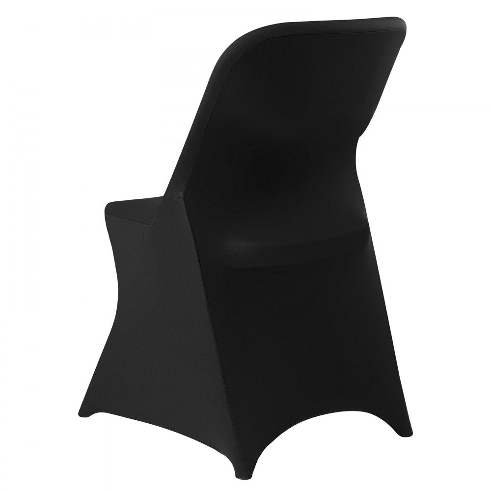 VEVOR 30 Pcs Black Chair Covers, Polyester Spandex Chair Cover, Stretch Slipcovers for Wedding Party Dining Banquet Flat-Front Chair Covers, Fits Chair Measures up to 18.11 x 19.69 x 33.86 inch