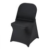 VEVOR Stretch Spandex Folding Chair Covers, Universal Fitted Chair Cover, Removable Washable Protective Slipcovers, for Wedding, Holiday, Banquet, Party, Celebration, Dining (30PCS Black)