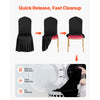 VEVOR 30 Pcs Black Chair Covers, Polyester Spandex Chair Cover, Stretch Slipcovers for Wedding Party Dining Banquet Flat-Front Chair Covers, Fits Chair Measures up to 20.08 x 17.72 x 37.4 inch