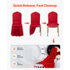 VEVOR 30 Pcs Red Chair Covers, Polyester Spandex Chair Cover, Stretch Slipcovers for Wedding Party Dining Banquet Flat-Front Chair Covers, Fits Chair Measures up to 20.08 x 17.72 x 37.4 inch