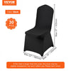 VEVOR Stretch Spandex Folding Chair Covers, Universal Fitted Chair Cover, Removable Washable Protective Slipcovers, for Wedding, Holiday, Banquet, Party, Celebration, Dining (30PCS Black)