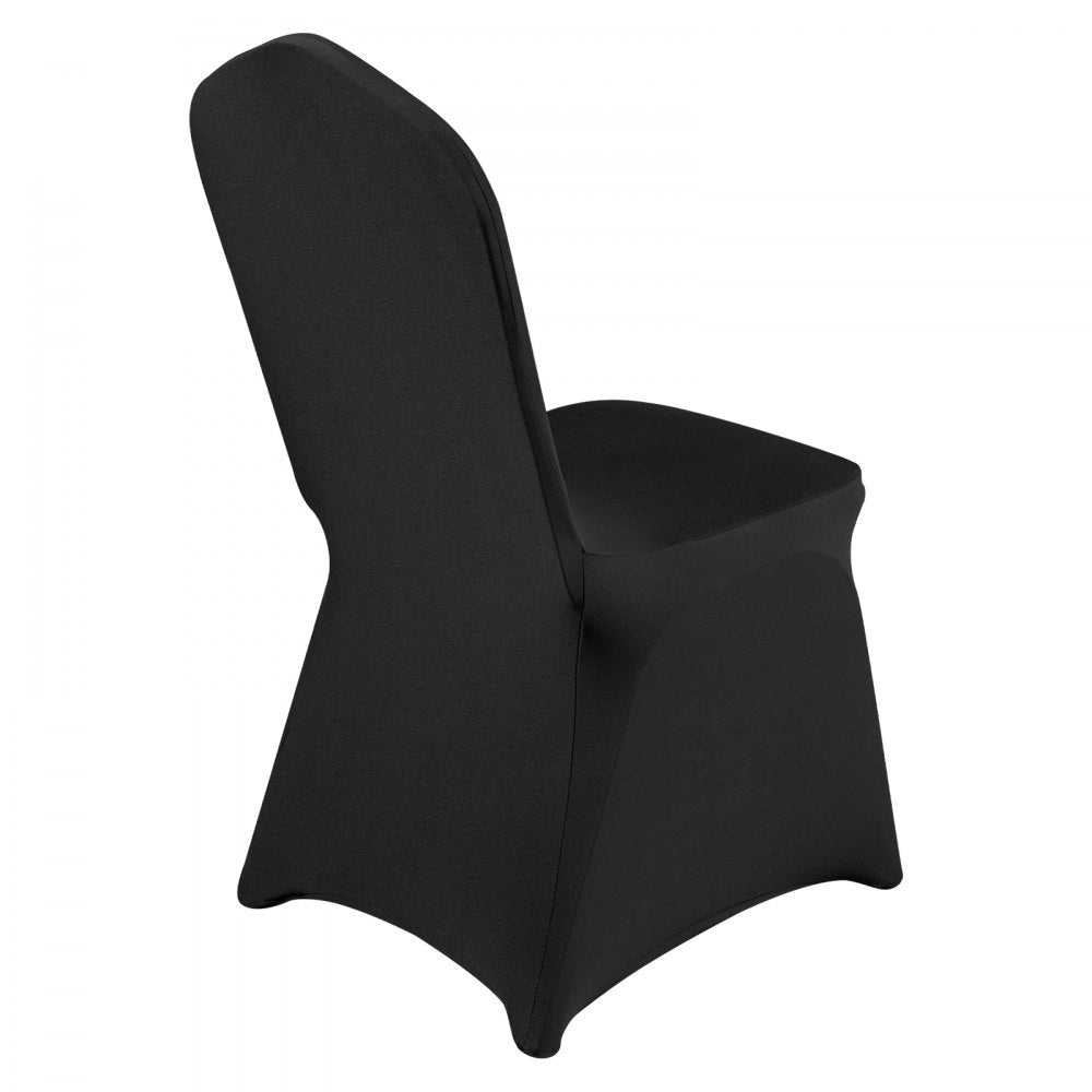 VEVOR Stretch Spandex Folding Chair Covers, Universal Fitted Chair Cover, Removable Washable Protective Slipcovers, for Wedding, Holiday, Banquet, Party, Celebration, Dining (30PCS Black)
