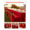 VEVOR 50 Pcs Red Chair Covers, Polyester Spandex Chair Cover, Stretch Slipcovers for Wedding Party Dining Banquet Flat-Front Chair Covers, Fits Chair Measures up to 17.72 x 18.11 x 30.31 inch