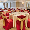 VEVOR 50 Pcs Red Chair Covers, Polyester Spandex Chair Cover, Stretch Slipcovers for Wedding Party Dining Banquet Flat-Front Chair Covers, Fits Chair Measures up to 20.08 x 17.72 x 37.4 inch