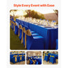VEVOR 50 Pcs Blue Chair Covers, Polyester Spandex Chair Cover, Stretch Slipcovers for Wedding Party Dining Banquet Flat-Front Chair Covers, Fits Chair Measures up to 17.72 x 18.11 x 30.31 inch