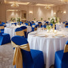 VEVOR 50 Pcs Blue Chair Covers, Polyester Spandex Chair Cover, Stretch Slipcovers for Wedding Party Dining Banquet Flat-Front Chair Covers, Fits Chair Measures up to 17.72 x 18.11 x 30.31 inch