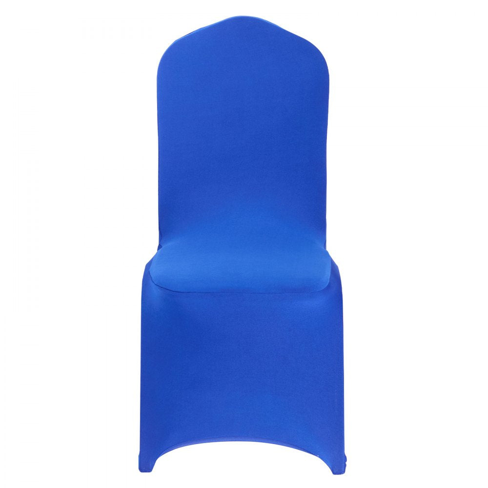 VEVOR 50 Pcs Royal Blue Chair Covers, Polyester Spandex Chair Cover, Stretch Slipcovers for Wedding Party Dining Banquet Flat-Front Chair Covers, Fits Chair Measures up to 20.08 x 17.72 x 37.4 inch