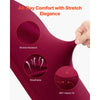 VEVOR 50 Pcs Burgundy Chair Covers, Polyester Spandex Chair Cover, Stretch Slipcovers for Wedding Party Dining Banquet Flat-Front Chair Covers, Fits Chair Measures up to 20.08 x 17.72 x 37.4 inch
