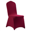 VEVOR 50 Pcs Burgundy Chair Covers, Polyester Spandex Chair Cover, Stretch Slipcovers for Wedding Party Dining Banquet Flat-Front Chair Covers, Fits Chair Measures up to 20.08 x 17.72 x 37.4 inch