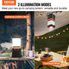 VEVOR LED Camping Lantern, All-in-one, 1000LM, 360° Illumination, 4 Lighting Modes, Battery Powered Light, Outdoor Robust Flashlight, Built to Last Light, Ideal for Hiking Fishing Outages Repairs