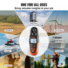 VEVOR Bluetooth Portable Anemometer, Temperature Range 14℉-140℉, Digital Device for Measuring Wind Speed, Temperature, Air Flow, and Wind Chill, Equipped with LED Backlit Display, Ideal for Surfing