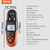 VEVOR Bluetooth Portable Anemometer, Temperature Range 14℉-140℉, Digital Device for Measuring Wind Speed, Temperature, Air Flow, and Wind Chill, Equipped with LED Backlit Display, Ideal for Surfing
