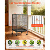 VEVOR Bird Cage, 18 x 18 x 30 inch, Open Flat Top, Wrought Iron Bird Flight Cage with Perches, Slide-Out Tray and Plastic Feeders, Casters, for Parrot, Blue Tit, Cockatiel, Canary, Budgerigar, Conure