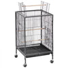 VEVOR Bird Cage, 18 x 18 x 30 inch, Open Flat Top, Wrought Iron Bird Flight Cage with Perches, Slide-Out Tray and Plastic Feeders, Casters, for Parrot, Blue Tit, Cockatiel, Canary, Budgerigar, Conure