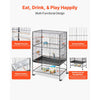 VEVOR Bird Cage, 36.6 x 22.8 x 59.5 inch, Flat Top, Wrought Iron Bird Flight Cage with Perches, Slide-Out Tray and Plastic Feeders, for Blue Tit, Cockatiel, Canary, Monk Parakeet, African Grey Parrot