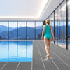 VEVOR Drainage Mat, 3 x 50 ft, PVC Non Slip Commercial Floor Mat, Wet Area Water Drain Splash Matting Hollow Doormat Roll, for Outdoor Indoor Restaurant Swimming Pool Patio Bathroom Washroom, Black