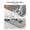 VEVOR Drainage Mat, 3 x 10 ft, PVC Non Slip Commercial Floor Mat, Wet Area Water Drain Splash Matting Hollow Doormat Roll, for Outdoor Indoor Restaurant Swimming Pool Patio Bathroom Washroom, Gray