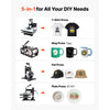 VEVOR Heat Press Machine 12 x 15 in 5-in-1 Combo Sublimation Press Machine, Heat Up Fast and Even, Digital Precise Time and Temp Control, Multi-Function, for T-Shirts, Mugs, Tumblers, Caps, Plates