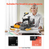 VEVOR Heat Press Machine, 15 x 15 inch, 2 in 1 Heat Transfer Machine with Hat Press, 360° Swing Away T-Shirt Pressing, Digital Precise Control, Fast Even Heating for T-Shirts/Hats/Caps, Black